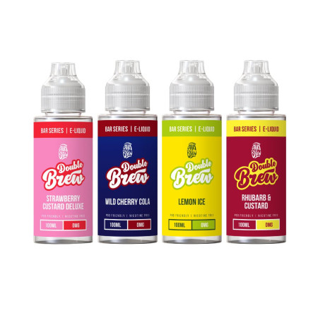 0mg Ohm Brew Bar Series Double Brew 100ml Shortfill (55VG/45PG) - Flavour: Strawberry Custard Deluxe