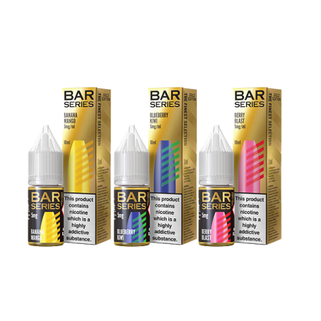 5mg Bar Series Gold Edition 10ml Nic Salt (50VG/50PG) - Flavour: Grape Raspberry