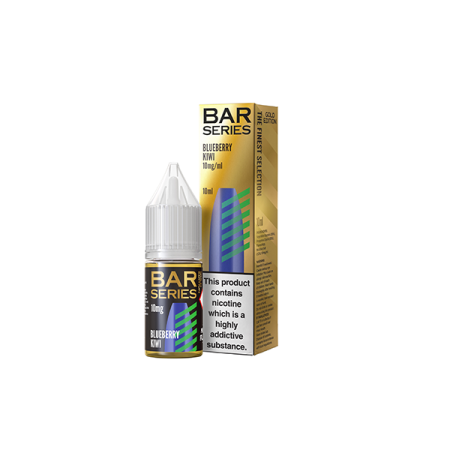 10mg Bar Series Gold Edition Nic Salt 10ml (50VG/50PG) - Flavour: Blueberry Kiwi
