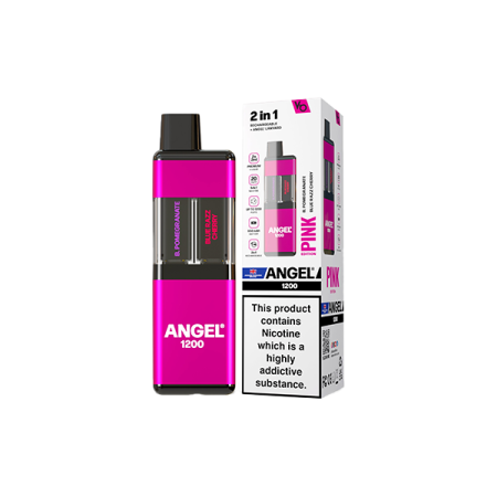20mg Angel 1200 2in1 By Vapes Bar Dual Prefilled Pod Kit 1200 Puffs - Color: Pink Edition