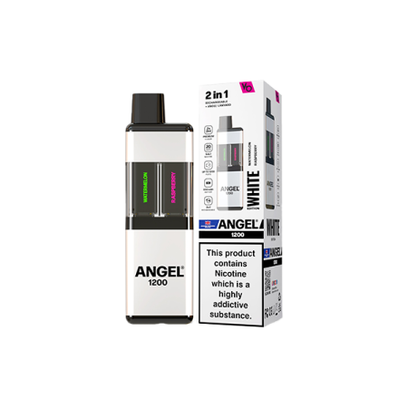 20mg Angel 1200 2in1 By Vapes Bar Dual Prefilled Pod Kit 1200 Puffs - Color: White Edition