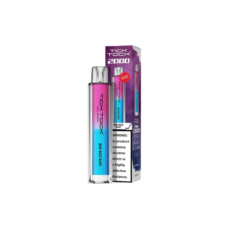 20mg Tick Tock Mini 2000 Prefilled Pod Kit 2000 Puffs - Flavour: Blue Razz Blast