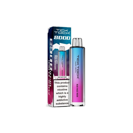 20mg Tick Tock Magic 8000 Prefilled Pod Kit 8000 Puffs - Flavour: Blue Razz Rush