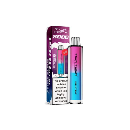 20mg Tick Tock Magic 8000 Prefilled Pod Kit 8000 Puffs - Flavour: Blue Razz Blast