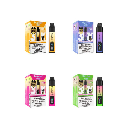 Maxfel Ultra Pro 35k Puffs Prefilled Pod Vape Kit - Flavour: Strawberry Raspberry Cherry Ice/ Blue Raspberry Lemonade