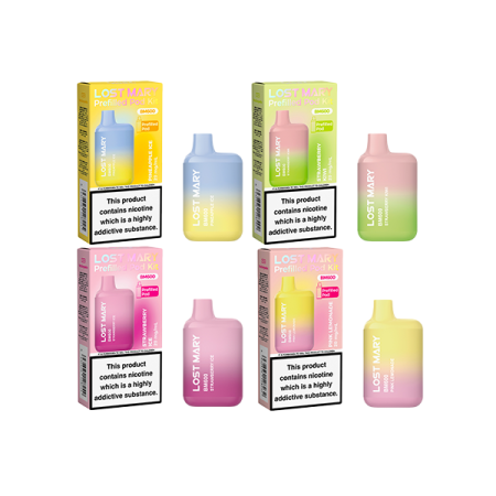 20mg Lost Mary BM600 Prefilled Pod Vape Kit 600 Puffs - Flavour: Blueberry Sour Raspberry