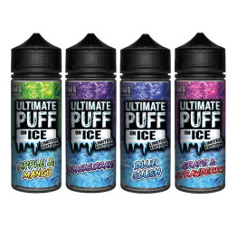 Ultimate Puff On Ice 0mg 100ml Shortfill (70VG/30PG) - Flavour: Raspberry