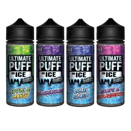 Ultimate Puff On Ice 0mg 100ml Shortfill (70VG/30PG) - Flavour: Raspberry