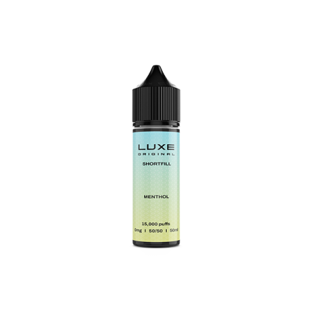 0mg LUXE Original 50ml Shortfill (50VG/50PG) - Flavour: Menthol