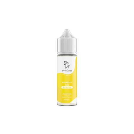 Bulk Buy 0mg EFFIN Juice 50ml Shortfill (50VG/50PG) - Multipacks (10, 25 & 50) - Flavour: Banana Ice & Quantity: 10x